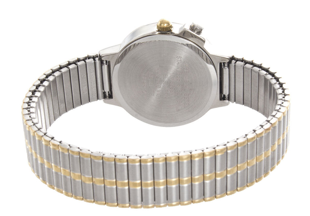 New Anne Klein Women's Two-Tone White Dial Expandable  bracelet Watch 10/8033A