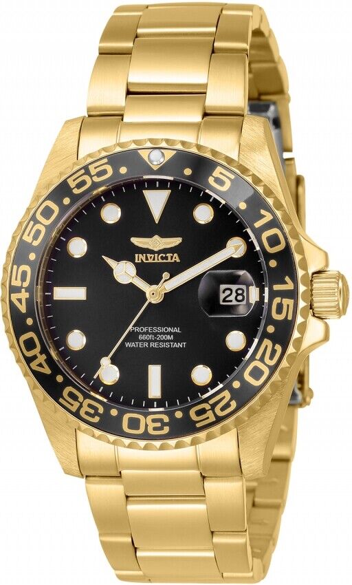 Invicta 33263 Pro Diver Black Dial Gold Tone Stainless Steel Women's Watch