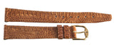 Revue Thommen 17mm Brown Leather Gold Buckle Watch Band Strap NOS