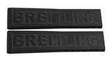 Genuine Breitling 20mm x 18mm Black Rubber Watch Band Strap 151S