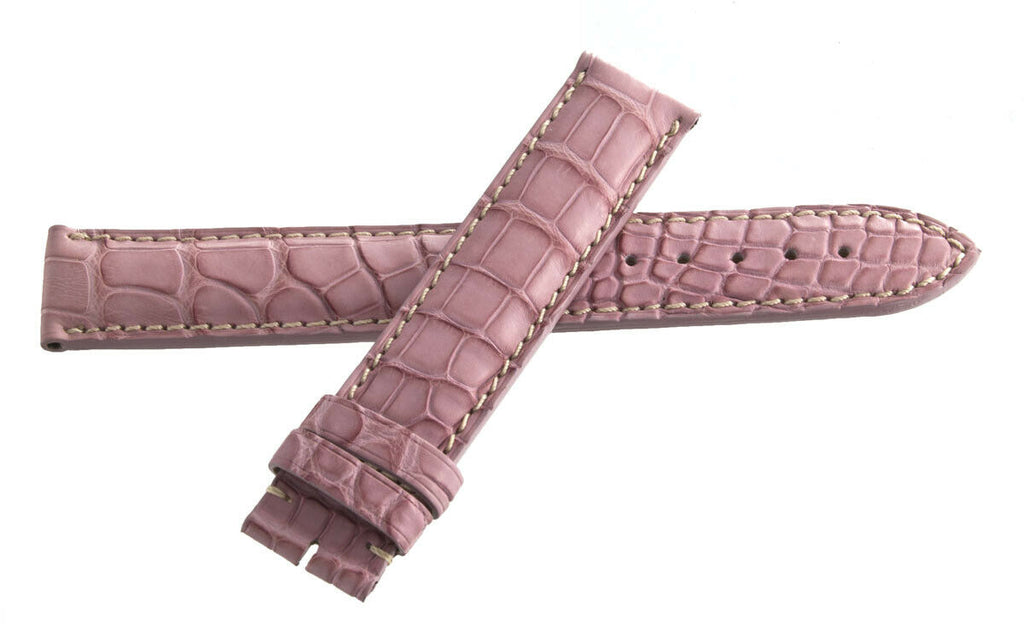 Genuine Longines 18mm x 18mm Pink Leather Watch Band Strap