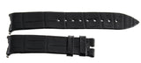 New! PIAGET 19mm x 16mm Black Leather Watch Band Strap FYK
