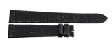 Authentic Patek Philippe 18mm x 14mm Black Leather Watch Band A01