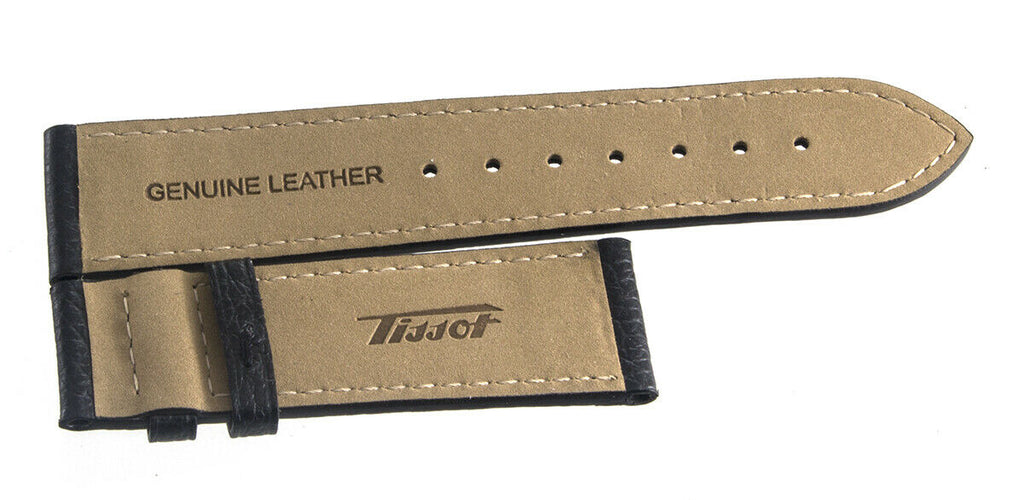 Tissot 20mm x 18mm Black Leather Watch Band Strap