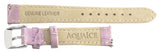 Aqua Ice 16mm Womens Purple Leather Watch Band Strap Silver Tone Pin Buckle