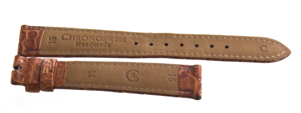 Chronoswiss 16mm x 14mm Brown Leather Watch Band C
