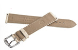 Michele Womens 18mm Beige Leather Watch Band