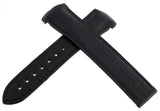 Omega Planet Ocean Black Leather Watch Bands 98000273 20mm x 17mm