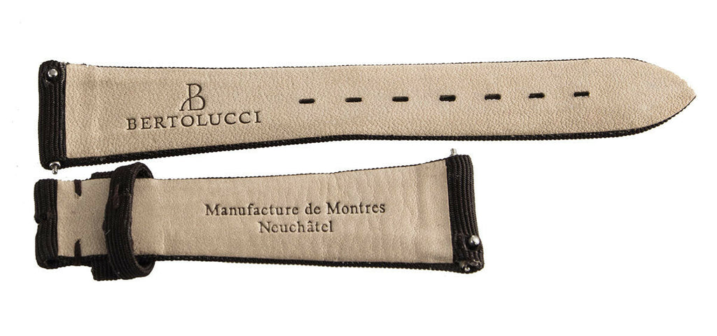 NEW Bertolucci Womens 18mm x 14mm Brown Fabric Watch Band