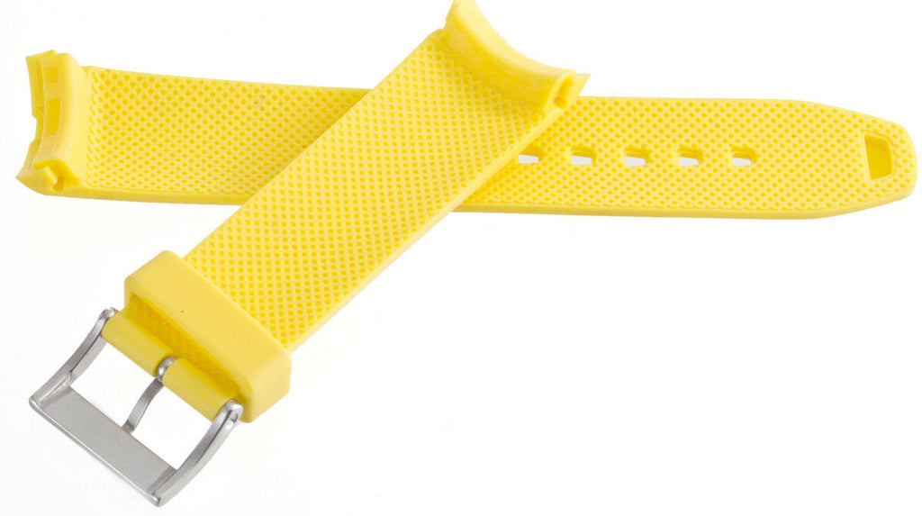 Nautica Men's 24mm Yellow Rubber Watch Strap