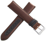 Raymond Weil 20mm Brown Leather Watch Band Strap W/ Silver Tone Buckle
