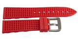 LOCMAN Men's 24MM x 20mm Red Rubber Silver Buckle Band