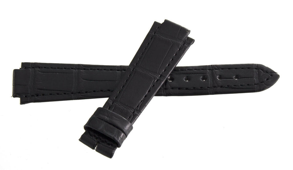 Genuine Longines 19.5mm x 15mm Black Leather Watch Band