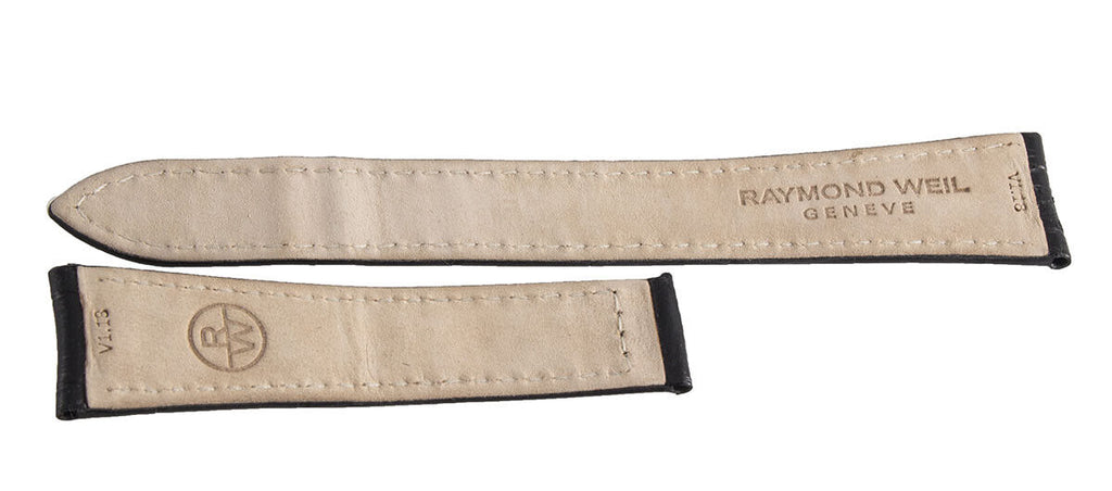 Raymond Weil Men's 20mm x 16mm Black Leather Watch Band V1.18