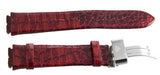 Aqua Master 19mm Widens to 22mm Red Leather Special Watch Band Strap