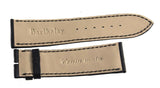Barthelay 25mm x 23mm Black Leather Watch Band Strap