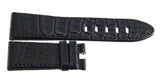 Montblanc Men's 22mm x 20mm Black Leather Watch Band Strap FTK