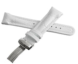 Joe Rodeo 20mm White Leather Watch Band Strap With Silver Tone Buckle