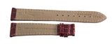 Genuine Longines 17mm x 14mm Burgundy Glossy Leather Watch Band L682145127 ZDA4
