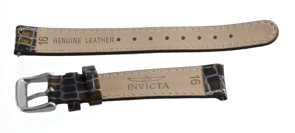 Invicta Women's 16mm x 14mm Green Patent Leather Watch Band Silver Buckle