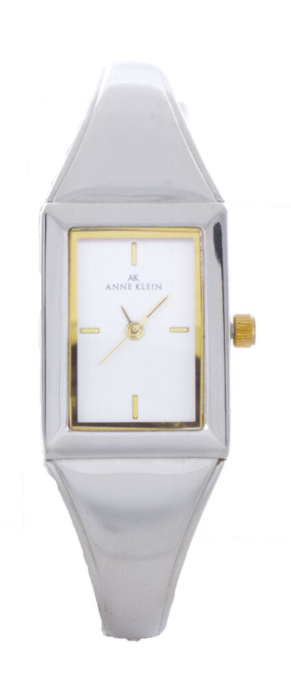 Anne Klein Womens 10/5463 Silver Tone Metal Gold Accented Dial Watch