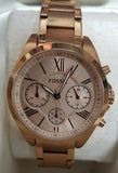 Fossil BQ3036 Rose Gold Dial Rose Gold Stainless Steel Chronograph Women's Watch