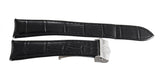 Raymond Weil 20mm Black Leather Silver Buckle Watch Band V3.17