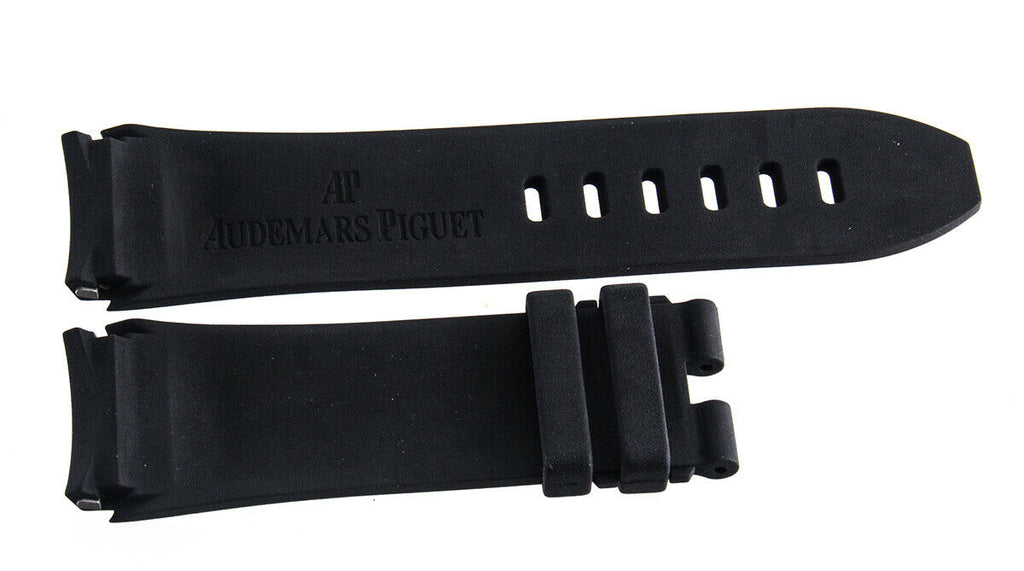 Audemars Piguet 28mm x 24mm Black Rubber Watch Band Strap