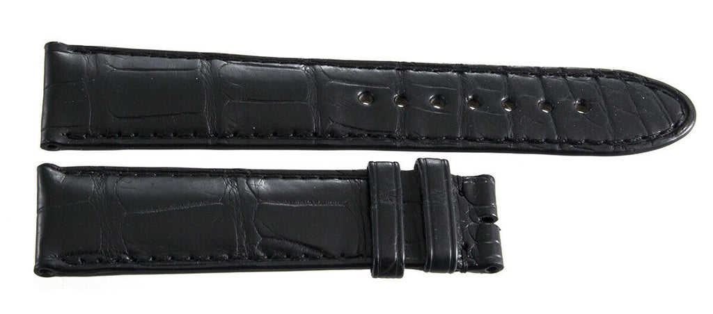 Montblanc Men's 22mm x 20mm Black Leather Watch Band Strap FRB