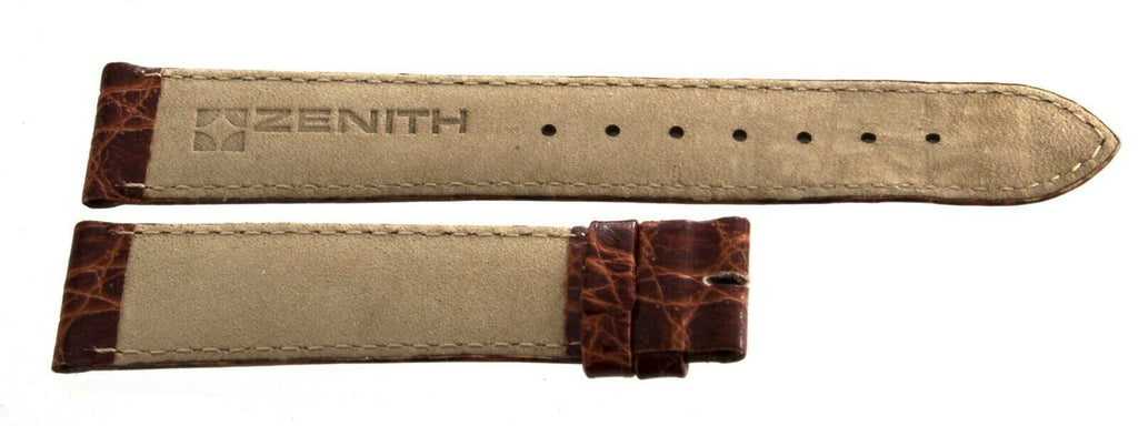 Zenith 19mm x 17mm Red Leather Watch Band Strap