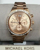 Michael Kors MK6204 Brinkley Rose Gold Dial Rose Gold Chronograph Women's Watch