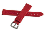 LOCMAN Men's 20MM x 16mm Red Fabric Silver Buckle Band