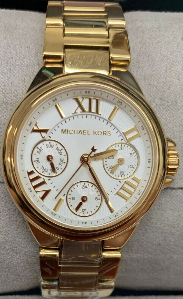 Michael Kors MK6449 Bailey White Dial Gold Tone Stainless Steel Women's Watch
