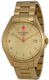 Kate Spade 1YRU0030 New York Seaport Champagne Dial Gold Tone Women's Watch