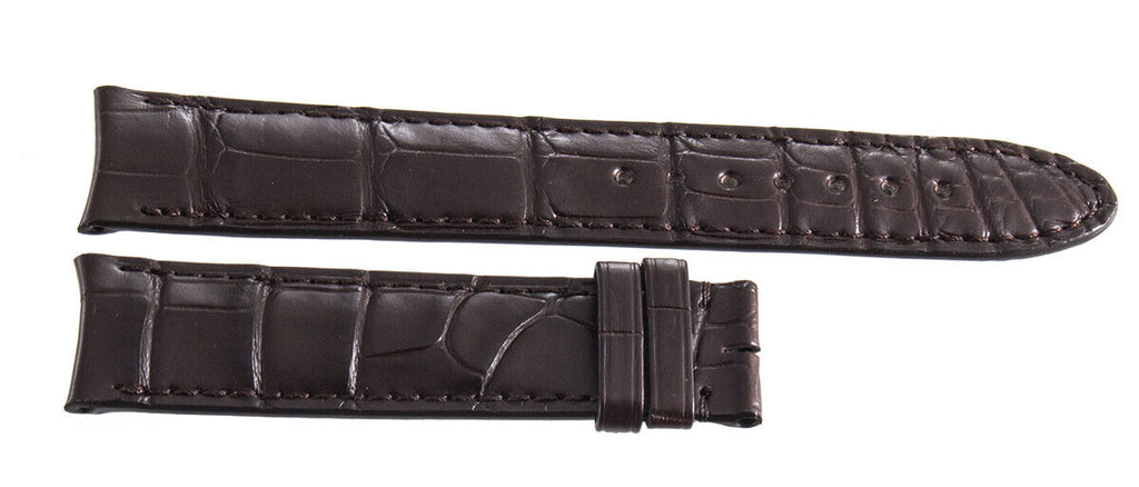 Montblanc 19mm x 17mm Dark Brown Alligator Leather Watch Band Strap FUE