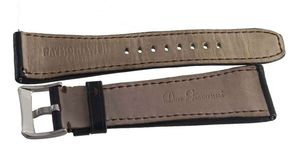 Raymond Weil Geneve Don Giovanni 27mm x 22mm Black Leather Watch Band Strap
