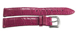 David Yurman 15mm Pink Leather Silver Buckle Watch Band Strap