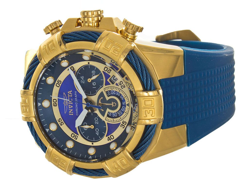 Invicta 26811 Bolt Blue Dial Two Tone Stainless Steel Chronograph Men's Watch