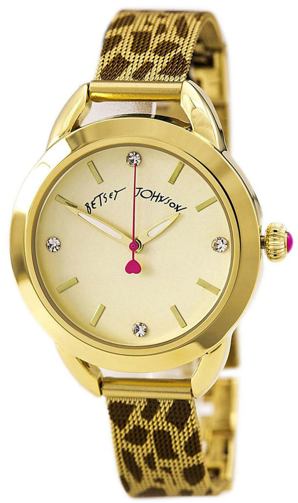 Betsey Johnson BJ00405-02 Champagne Dial Gold Plated Women's Watch