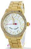 Betsey Johnson Women's Gold-Tone Silver Dial Crystals Accented Watch BJ00190-08