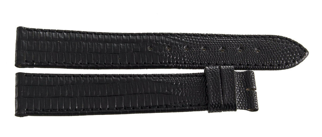 Tissot 18mm x 16mm Black Lizard Leather Band Strap