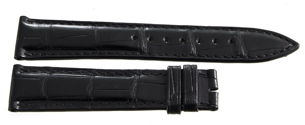 Ulysse Nardin 19mm x 16mm Black Leather Watch Band 3F07