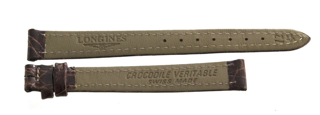 Genuine Longines 12mm x 10mm Brown Leather Watch Band Strap