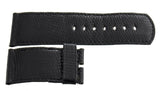 LOCMAN Men's 31mm x 30mm Black Lizard Leather Watch Band Strap