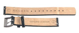 Skagen Women's 14mm x 14mm Dark Green Leather Silver Buckle Watch Band Strap
