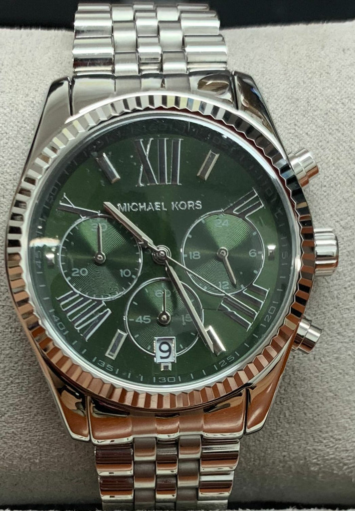 Michael Kors MK6222 Lexington Green Dial Stainless Chronograph Women's Watch