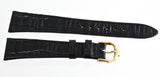 Raymond Weil 20mm Black CalfSkin Watch Band Strap Gold Tone Buckle
