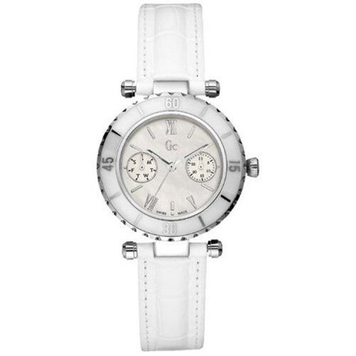 Guess Collection Women's White Leather Band Watch G24001L1