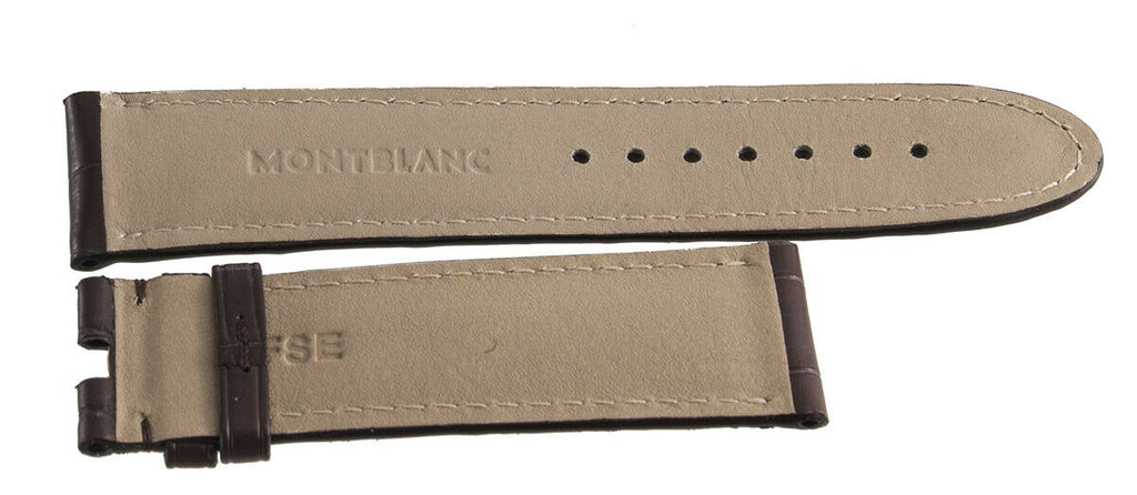 Montblanc Men's 22mm x 20mm Dark Brown Leather Watch Band FSE
