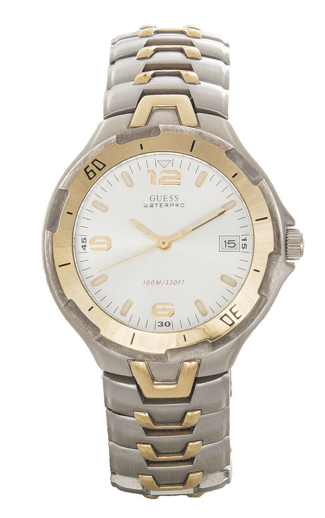 Guess Waterpro Silver Dial Two-Tone Stainless Steel Watch G65025M